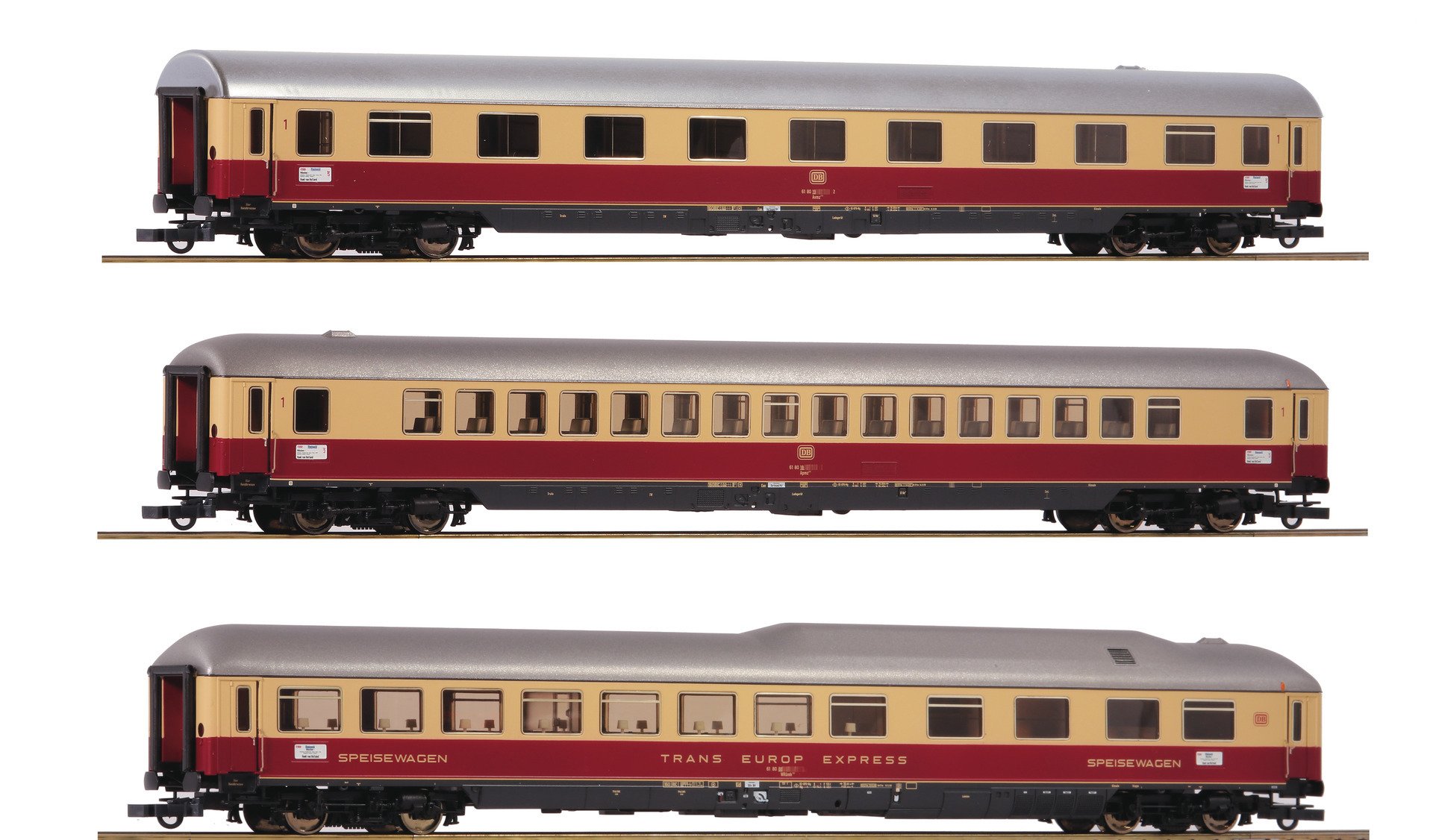 Roco 74135 3 piece set 1: Passenger coaches “Rheingold”, DB