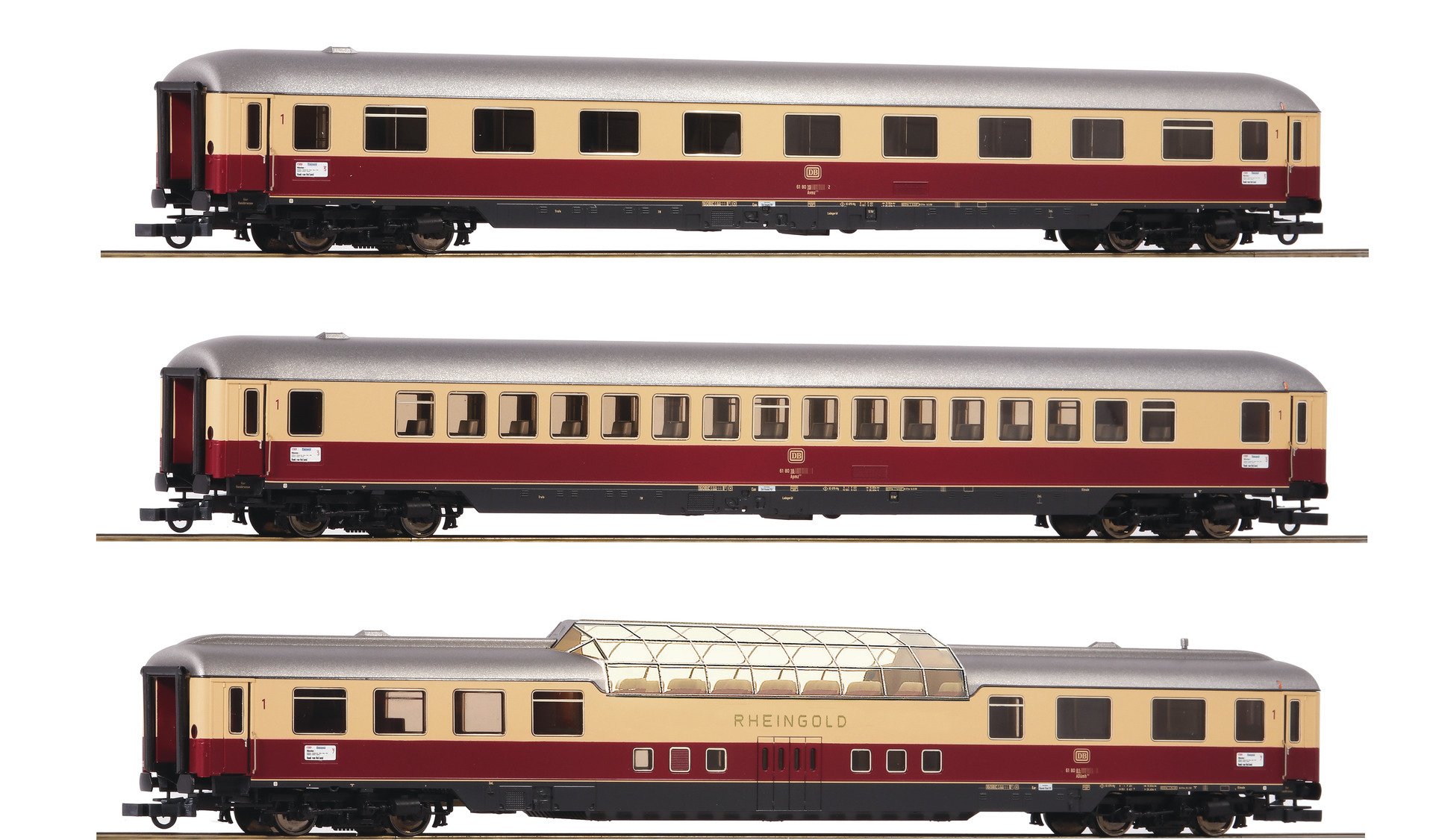 Roco 74136 3 piece set 2: Passenger coaches “Rheingold”, DB
