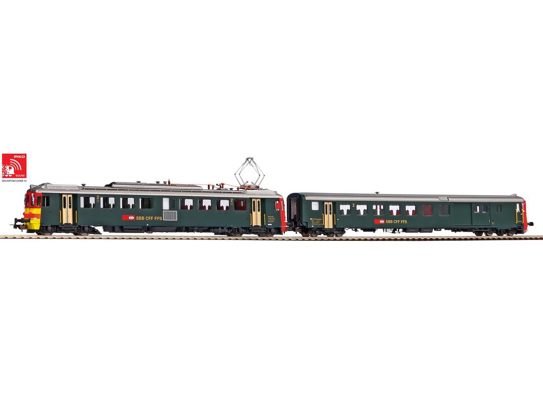 Piko 96836  Electric Railcar set RBe 4/4 Seetal w/control car, SBB (DCC/Sound)
