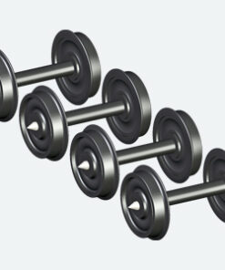 ESU 41201  AC wheelset, dia. 10.8mm, freight car, axle length=22mm. Set of 4 pieces