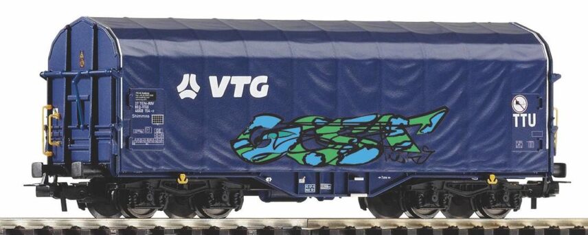 Piko 58965 Sliding Tarp Wagon w/graffiti "VTG"