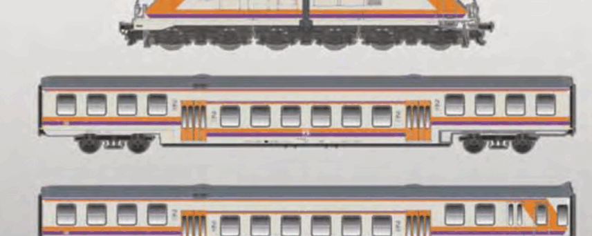 ACME 70087  3 piece regional locomotive & passenger coaches, FS
