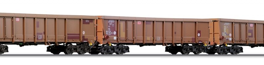 Tillig 74185 Set Of Three Gondolas Type Tamns 893, DB AG