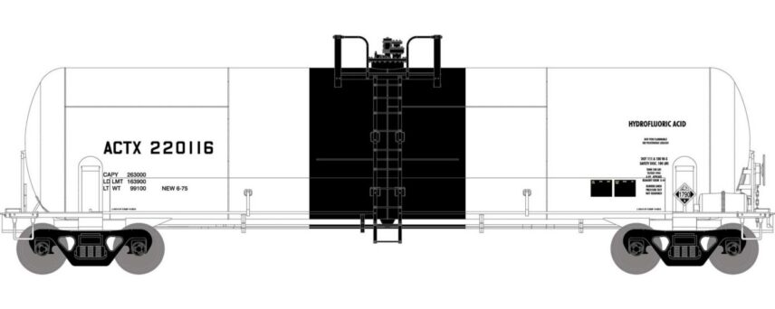 Athearn 15936  RTC 20,900-Gal Acid Tank, ACTX