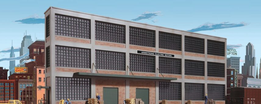 Walthers Cornerstone 3172  Armstrong Electric Motors Background Building