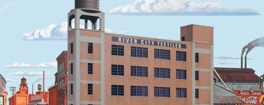 Walthers Cornerstone 3178  River City Textiles Background Building