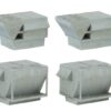 Walthers Cornerstone 4077  HVAC Units -- Kit - 4 Each of 2 Styles of Rooftop Air Conditioners