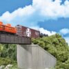 Walthers Cornerstone 4551  Single-Track Railroad Bridge Concrete Abutments pkg(2)
