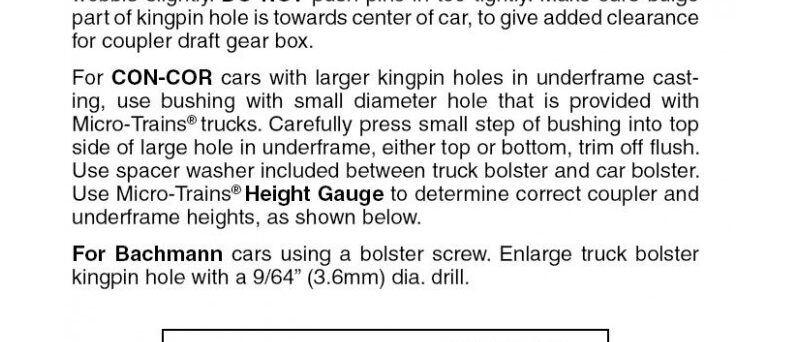 Micro Trains 00302031 (1030)   N Roller Bearing Trucks w/ short ext. couplers (1 pr)