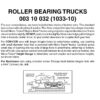 Micro Trains 00310032 (1033-10)   N Roller Bearing w/med extn couplers (10 pr)