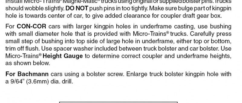 Micro Trains 00310042 (1037-10)   N Barber Roller Bearing Trucks w/ med. ext. couplers (10 pr)