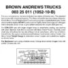 Micro Trains 00325011 (1052-10B)   N Brown Andrews Trucks w/ short ext. couplers (10 pr)