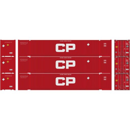 Athearn 26674  HO 53’ Jindo Containers, CP (3 Pack)