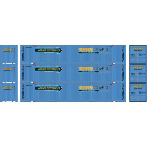 Athearn 17768  N 53’ CIMC Containers, Werner (3 Pack)