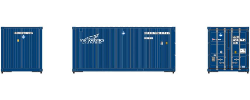 Athearn 28879  20’ Corrugated Container, NYK (3 Pack)