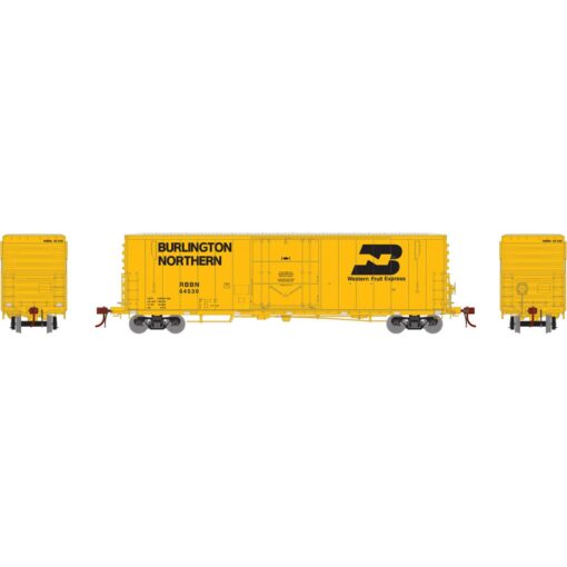 Athearn Genesis 26782	 50’ PC&F 10’ Plug Door Box, RBBN #64551