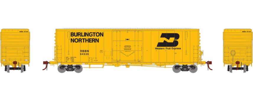 Athearn Genesis 26782	 50’ PC&F 10’ Plug Door Box, RBBN #64551