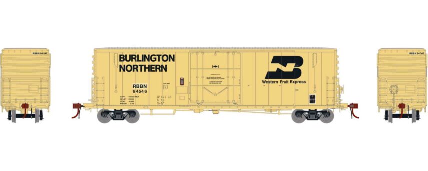 Athearn Genesis 26783	 50’ PC&F 10’ Plug Door Box, RBBN #26783