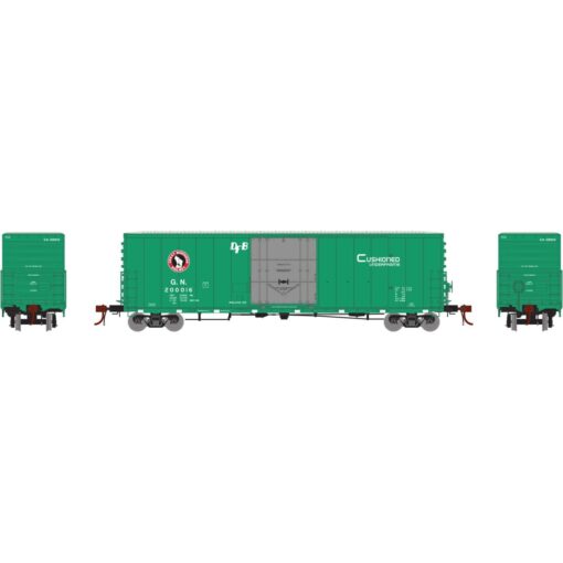 Athearn Genesis 26784	 50’ PC&F 10’ Plug Door Box, GN #200016