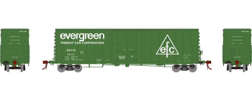 Athearn Genesis 26795	 50’ PC&F 10’ Plug Door Box, EFCX #1001