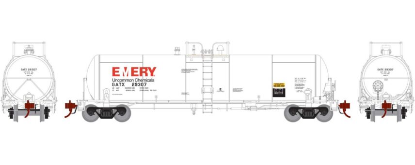 Athearn Genesis 40165  GATC 20K-Gallon GS Tank, GATX Emery #29307