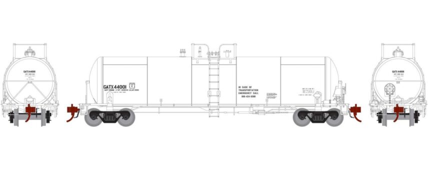 Athearn Genesis 40169  GATC 20K-Gallon GS Tank, GATX #44001