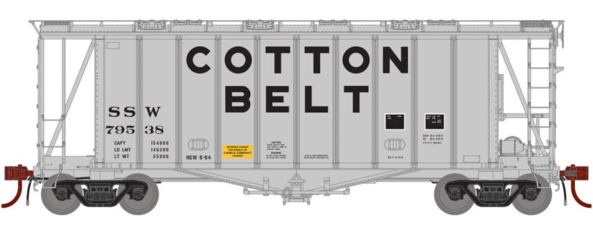 Athearn 23470  GATC 2600 Airslide Hopper, Cotton Belt