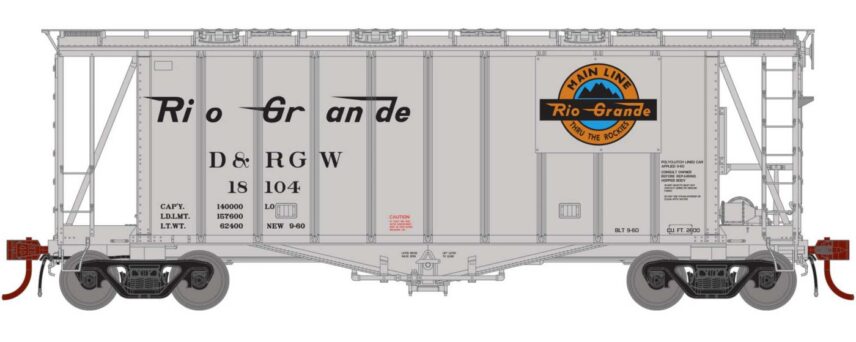 Athearn 23482  GATC 2600 Airslide Hopper, D&RGW
