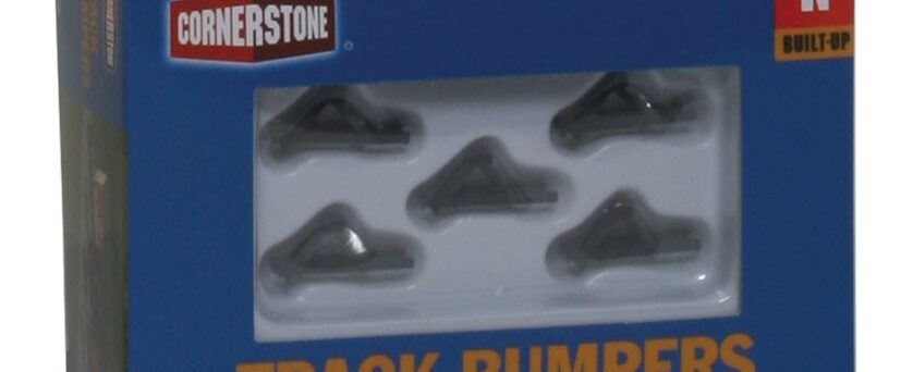 Walthers Cornerstone 2605  Track Bumper - Dark Gray pkg(5)