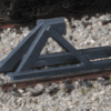 Walthers Cornerstone 2605  Track Bumper - Dark Gray pkg(5)