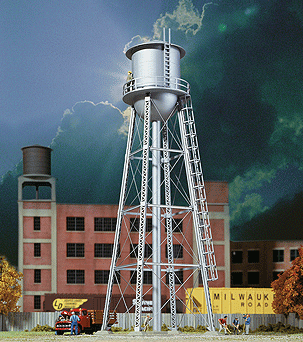 Walthers Cornerstone 3833  Vintage Water Tower - Assembled - Silver
