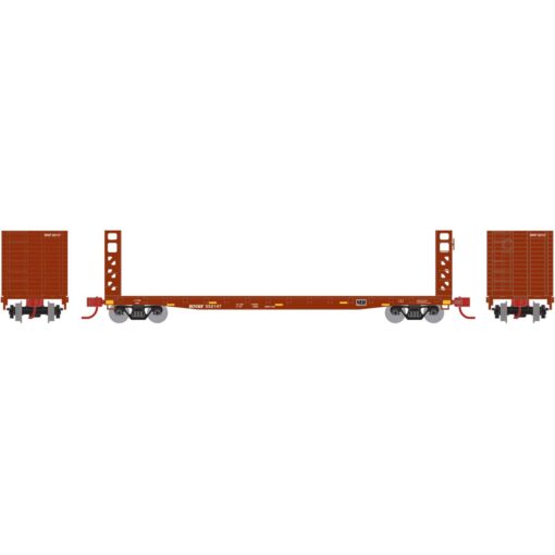 Athearn 24301   N 53’ GSC Bulkhead Flat, BNSF #552174