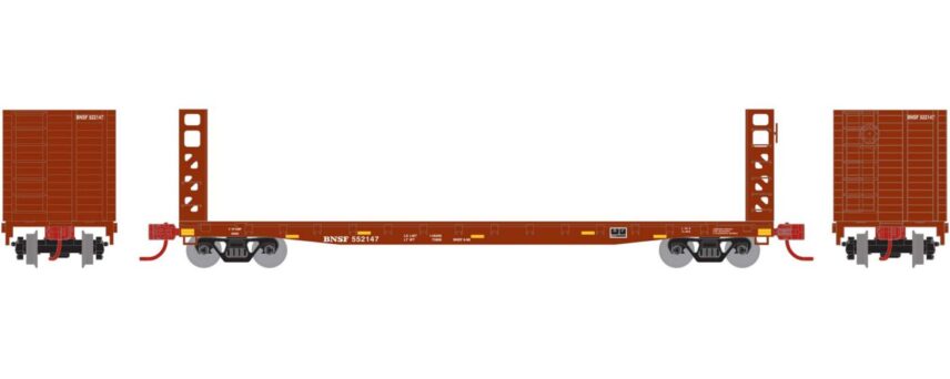 Athearn 24301   N 53’ GSC Bulkhead Flat, BNSF #552174