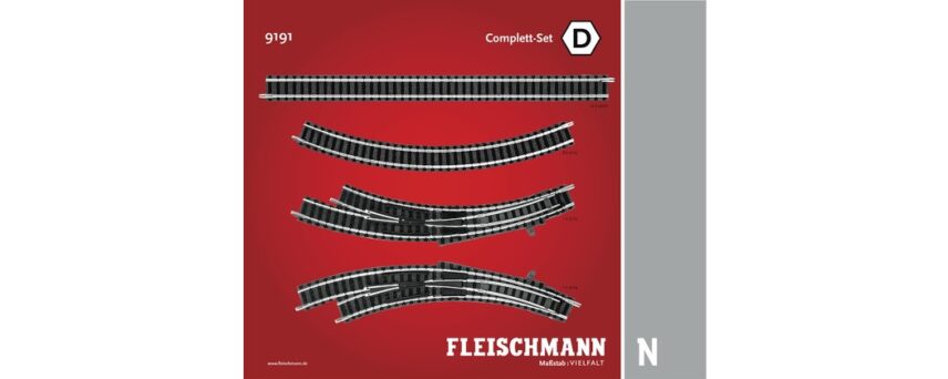 Fleischmann 9191  N Track pack. Complete Set D