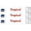 Athearn 17729  N 20’ Reefer Container, Tropical (3 Pack)