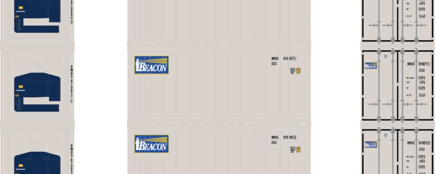 Athearn 17732  N 20’ Reefer Container, Beacon (3 Pack)
