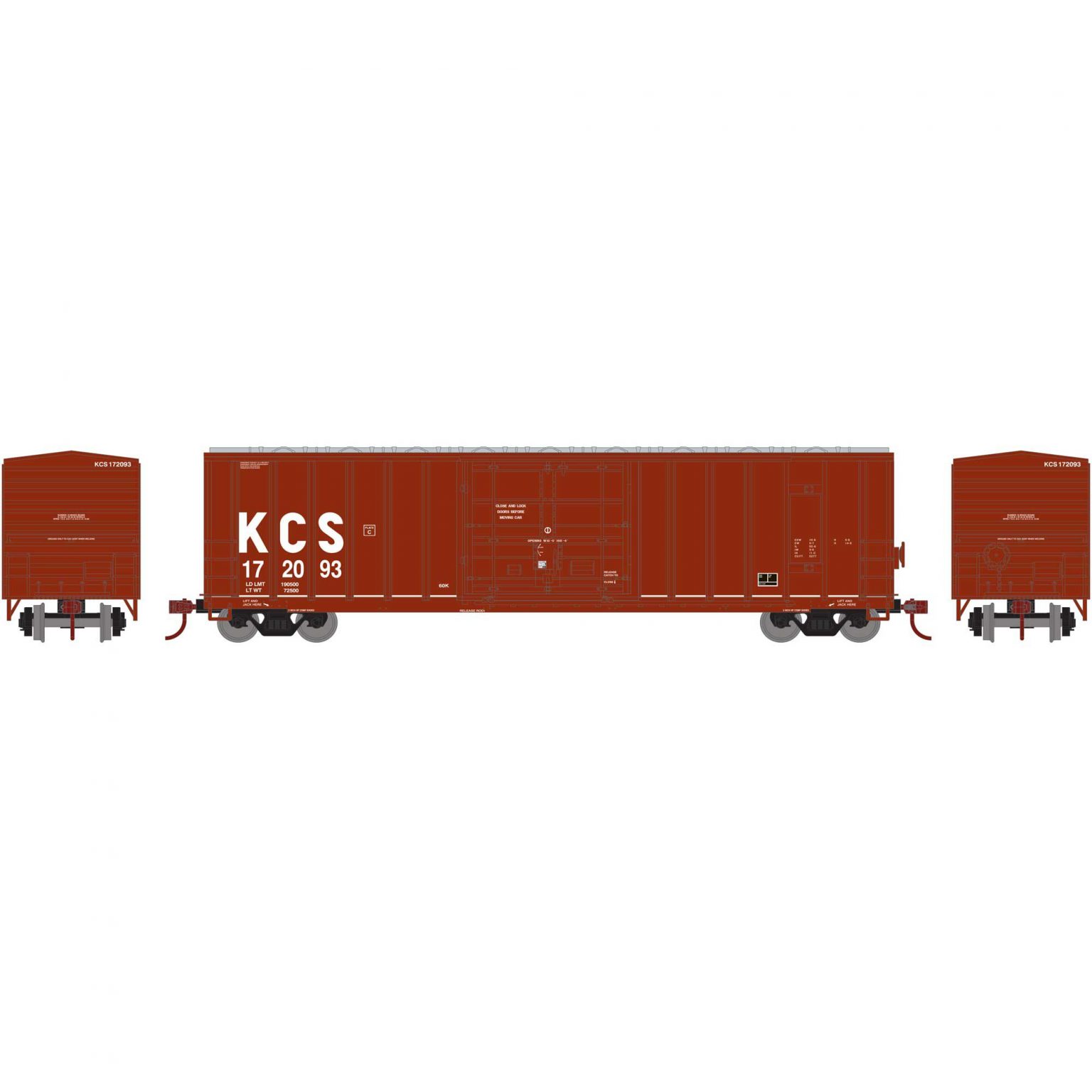 Athearn 2125  N 50’ FMC Superior Plug Boxcar, KCS #172068