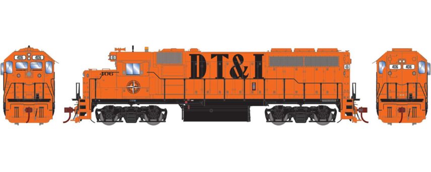 Athearn Genesis 64682  Diesel Locomotive GP40-2, DT&I (DCC/Sound) #406
