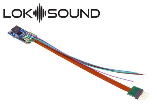 ESU 58816  LokSound 5 micro DCC/MM/SX/M4 "blank decoder", 6-pin NEM651, with Speaker 11x15mm