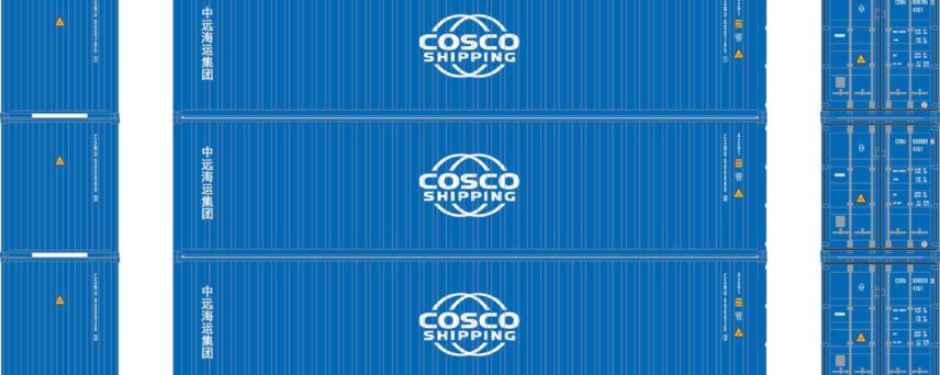 Athearn 17436  N 40' Corrugated HC Container, Cosco  (3 Pack)