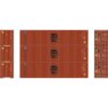 Athearn 17438  40' Corrugated HC Container, MSC/Florens  (3 Pack)