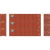 Athearn 17440  40' Corrugated HC Container, Touax/MOL  (3 Pack)