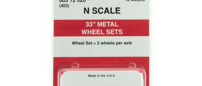 Micro Trains 00312020 (403)   N 33" Metal Wheels (12-axle pack)
