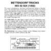 Micro Trains 00302024 (1002)   N Bettendorf trucks with long ext. couplers (1 pr)