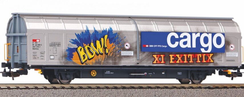 Piko 58985   Open-top sliding wall wagon with graffiti, SBB