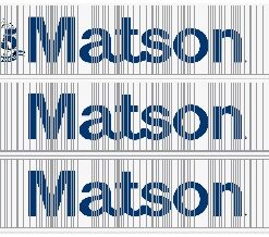 Athearn 17639  40' High-Cube Container, Matson  (3 Pack)