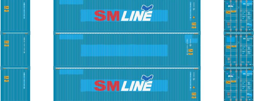 Athearn 17644  N 40' High-Cube Container, SM Line  (3 Pack)