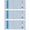 Athearn 17697  20' Corrugated Container, MOL  (3 Pack)