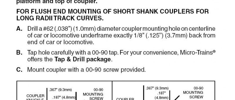 Micro Trains 00102006 (1016-1)   N Universal BMC Medium Shank Unassembled (2pr)