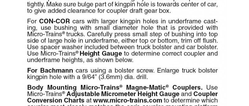Micro Trains 00302040 (1036)   N Barber Roller Bearing w/o couplers (1 pr)